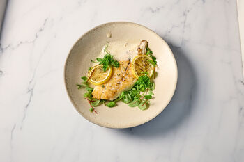 Zeebaars met citroen en beurre blanc