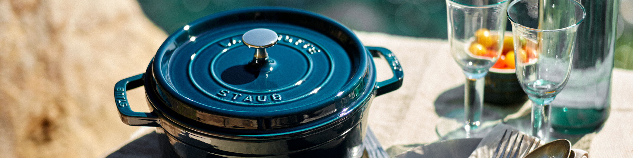 STAUB La Cocotte ブルー　２０㎝ Staub Round Cocotte 20cm La Mer