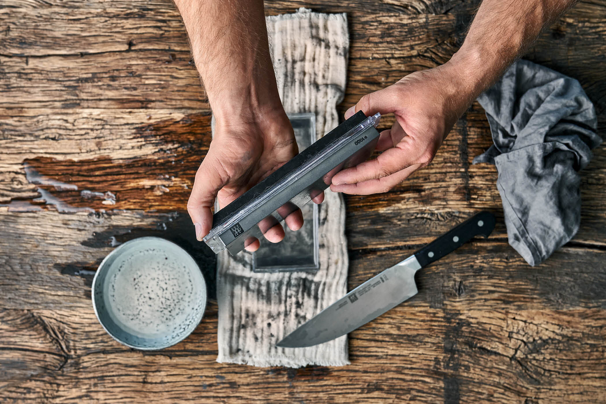 Afilador de cuchillos profesional con 2 uds piedra afilar incluidas afilador cuchillos valido para afilado de todo tipo de cuchillos 