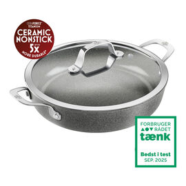 Serveringspande Med låg, 28 cm, Aluminium, Titanium forstærket keramisk non-stick-belægning