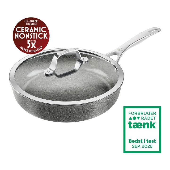 Salina, Sautepande Med låg, 28 cm, Aluminium, Titanium forstærket keramisk non-stick-belægning, large 1