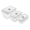 Fresh & Save, Conjunto de recipiente de v&aacute;cuo, S/M/L / 3-pe&ccedil;as, Vidro, Cinza, small 1
