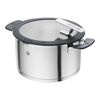 24 cm Stainless steel Stock pot silver-black,,large