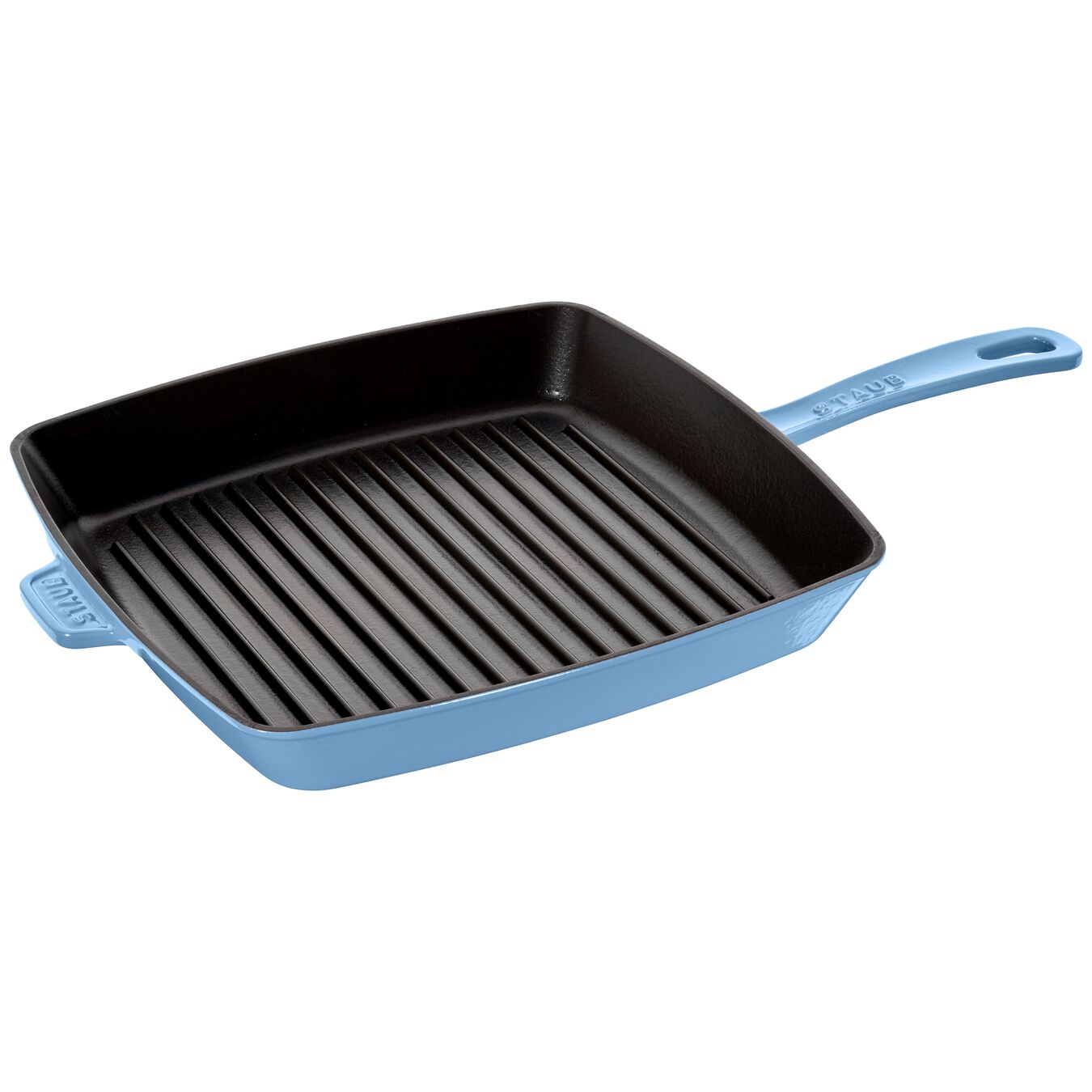12-inch, cast iron, square, American grill, ice-blue,,large 1