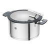 20 cm Stainless steel Stock pot silver-black,,large
