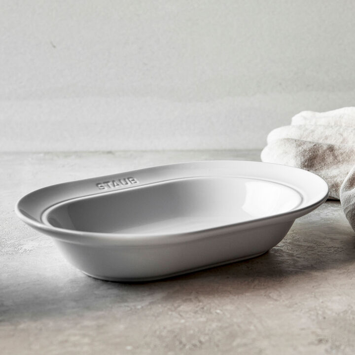 Dinnerware, 10-inch, oval serving dish, white, large 2