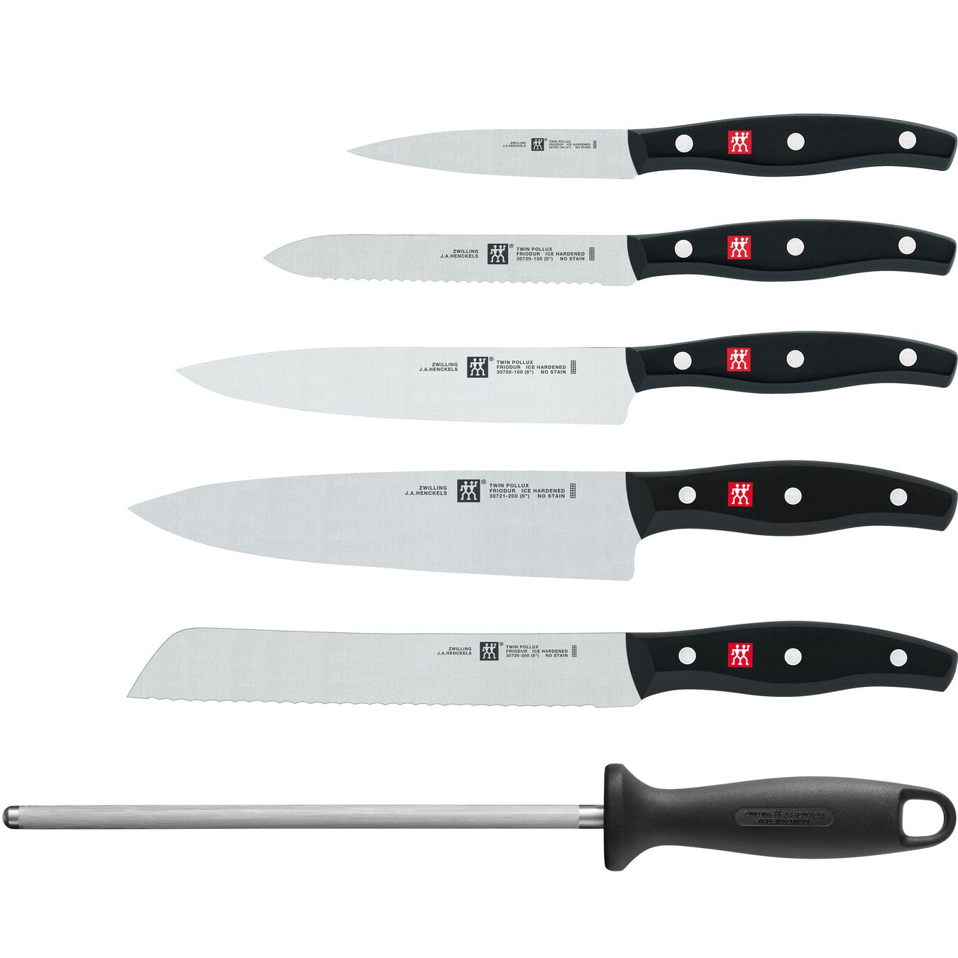Set di coltelli con ceppo - 7-pz., nero,,large 3