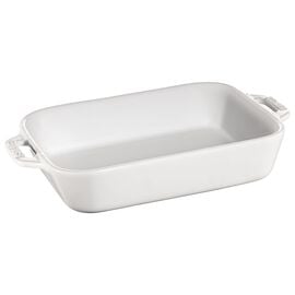Staub Ceramique, 20 cm x 16 cm rectangular Ceramic Oven dish pure-white
