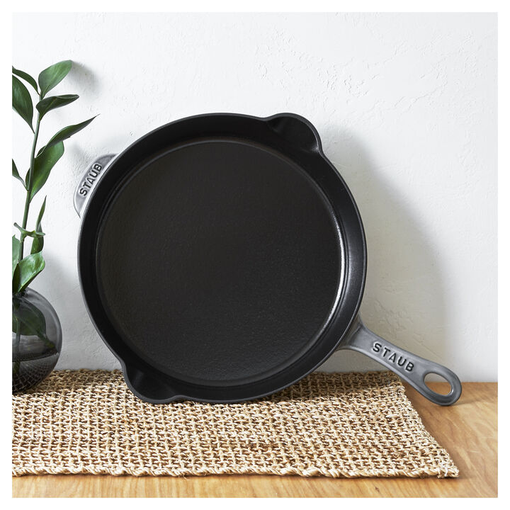 Cast Iron, 11-inch, Traditional Deep Skillet, Graphite Grey, large 2