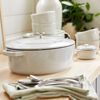 Cast Iron, 6 qt, Wide Oval French Oven, White Truffle, small 2
