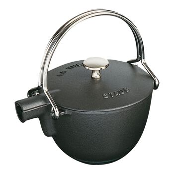 1.1 l Tea pot, black,,large 1