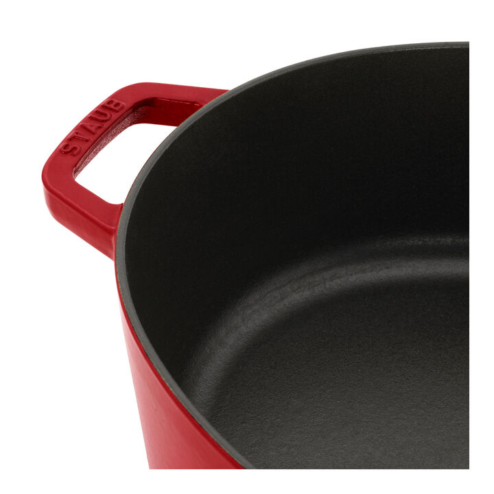 Cast Iron, 6.25 qt, Wide Oval Dutch Oven, cherry, large 3