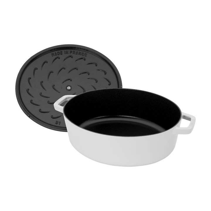 La Cocotte, 5.5 l cast iron oval French oven, pure-white - Visual Imperfections, large 3