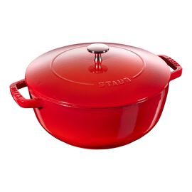 Staub Cast Iron - Specialty Shaped Cocottes, 3.75 qt, Essential French Oven, cherry