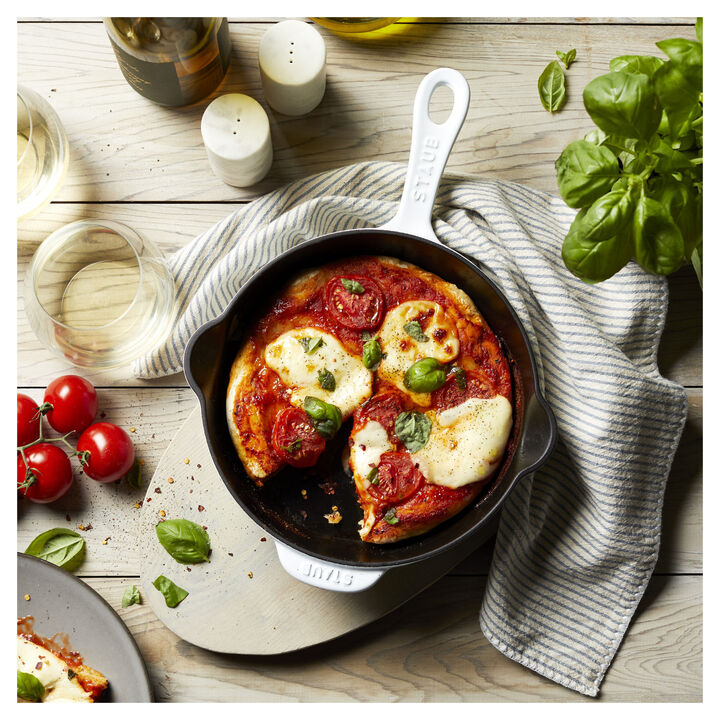 Cast Iron, 8.5-inch, Traditional Deep Skillet, Pure-white, large 2