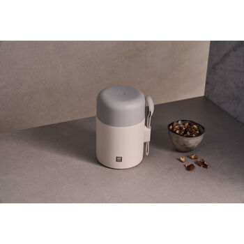 Yemek Kavanozu, 600 ml, paslanmaz &ccedil;elik, A&ccedil;ık Bej,,large 6