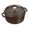 La Cocotte, 3.7 l cast iron round Cocotte, chocolate, small 1