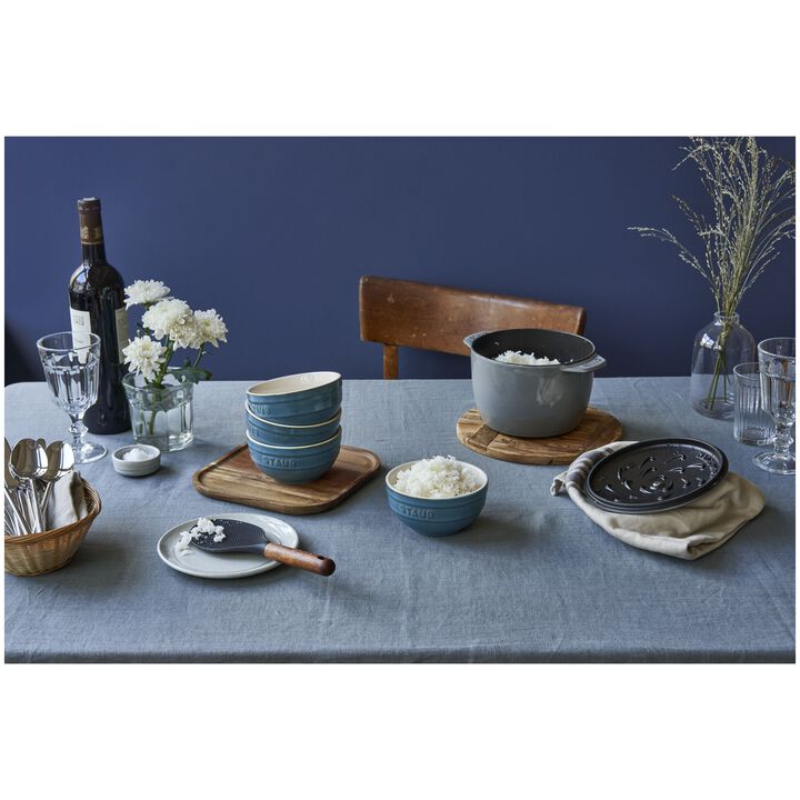 Ceramique, 12 cm / 4-pcs ceramic Bowl set ancient-turquoise, large 4