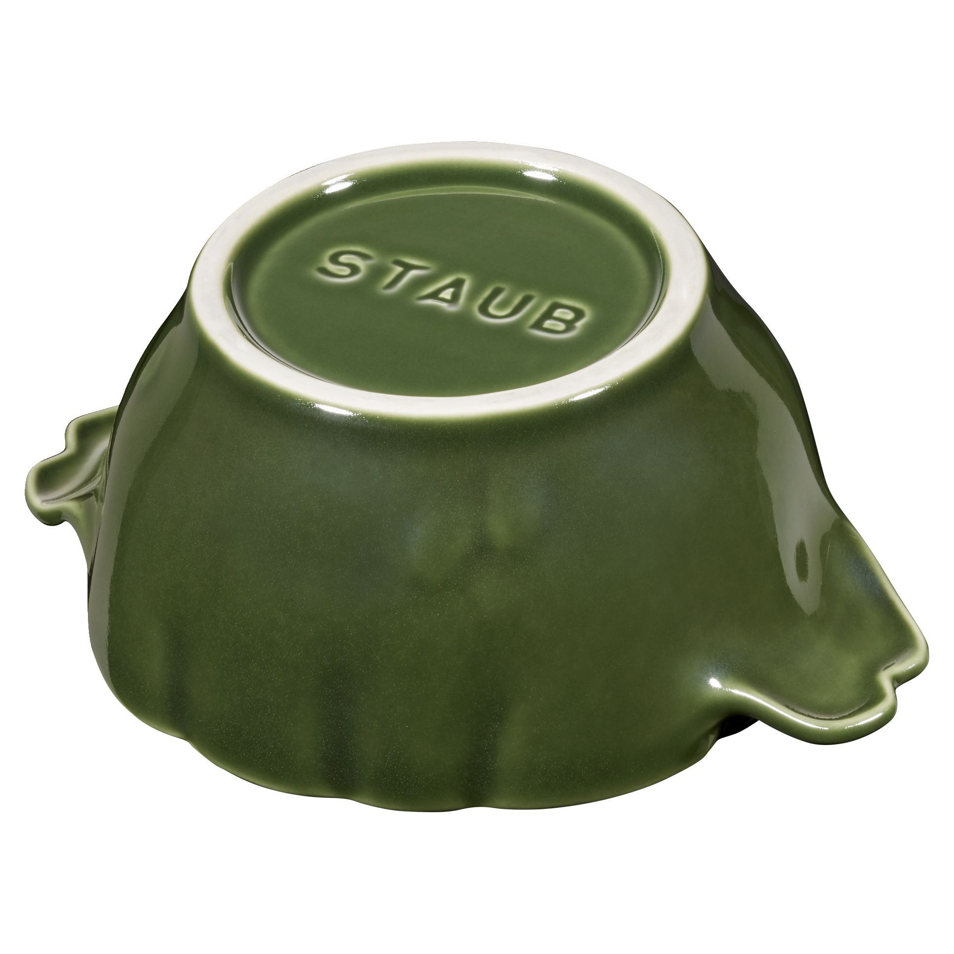 Dust Ceramic Mini Oval Cocotte Basil Green 11 cm Loaf Tin Souflee-form 