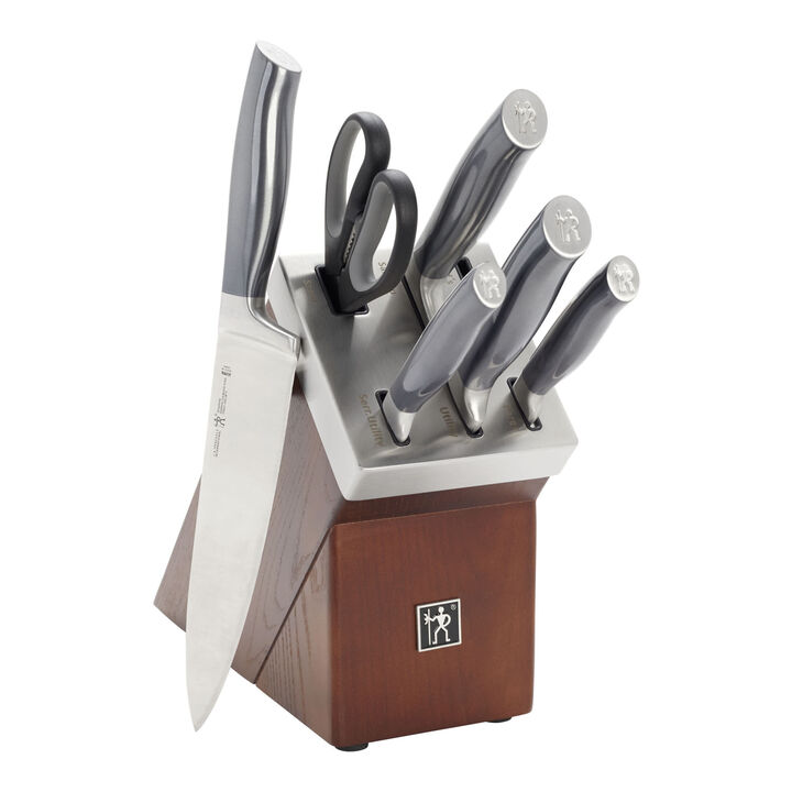 Graphite, 7-pcs, Knife block set, brown, large 1