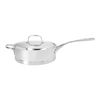 24 cm round 18/10 Stainless Steel Saute pan with lid silver,,large