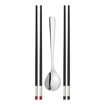 Chopstick-Set, klein 5-tlg, mattiert/poliert,,large 1