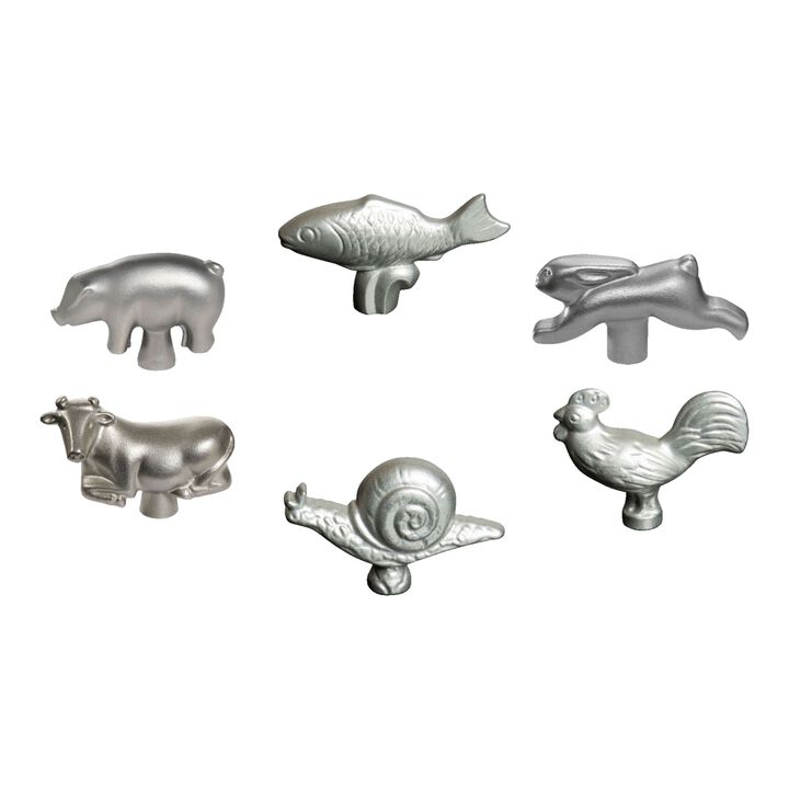 Set of 6 Animal Lid Knobs, large 1