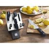 Gourmet, 7-pcs brown Ash Knife block set with KiS technology, small 12