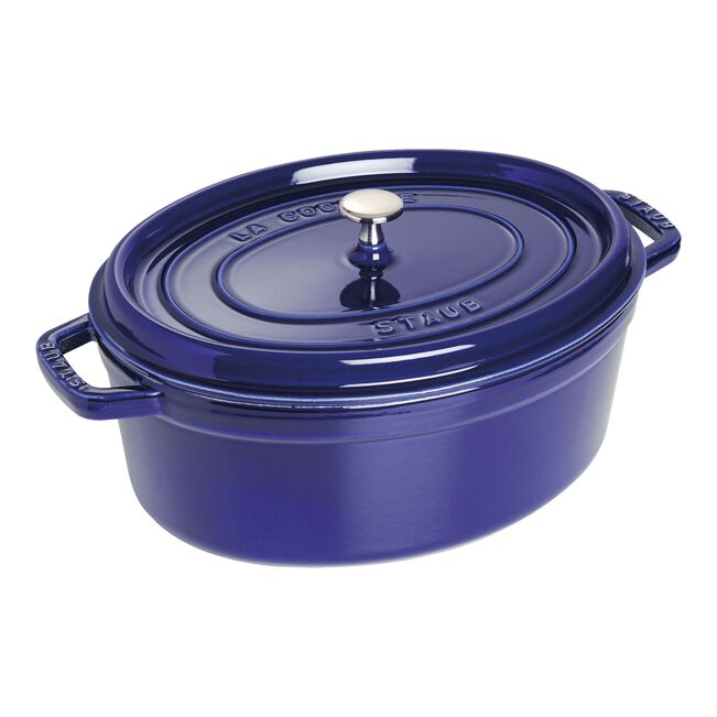 5.75 qt, Oval, Dutch Oven, Dark Blue