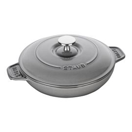 Staub Cast Iron - Baking Dishes & Roasters, 7.5-inch, round, Covered Baking Dish with Lid, graphite grey
