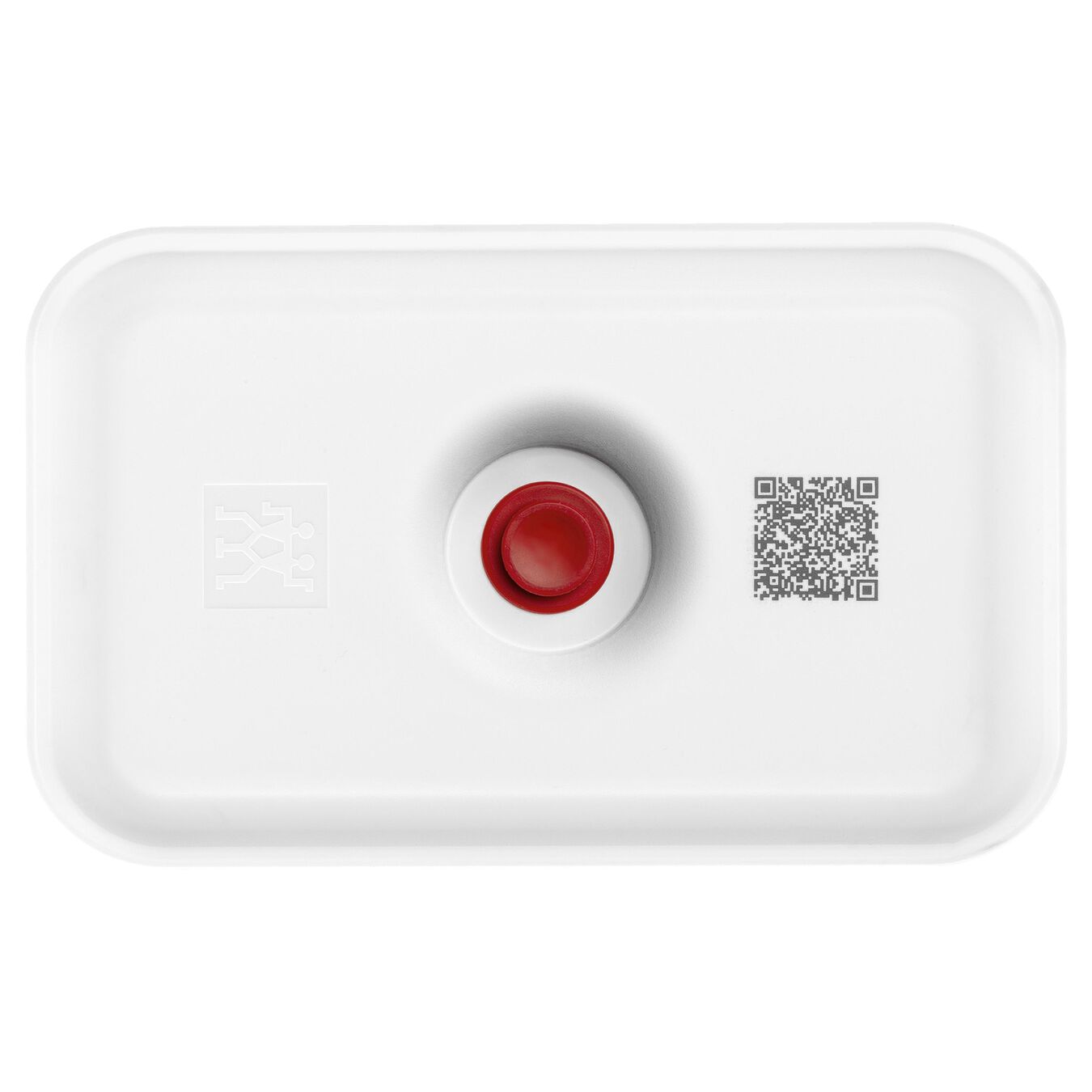 Lunch box sottovuoto M, plastica, bianco-rosso,,large 2