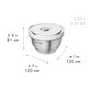 Fresh & Save BOWLS, Vacuum bowl set S/M/L / 6 Piece, stainless steel, silver-white, small 14