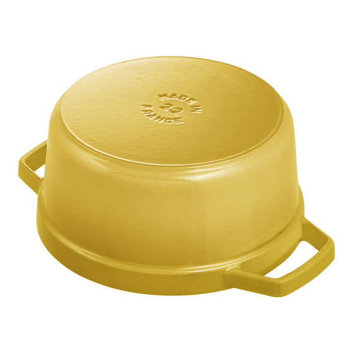 鋳物ホーロー鍋, ピコ・ココット 22 cm, ラウンド, シトロン, 鋳鉄, large 4