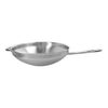 Specialties, 12.5-inch, 18/10 Stainless Steel, Flat Bottom Wok With Helper Handle, Silver, small 1