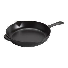 Padella - 26 cm, ghisa, Nero opaco