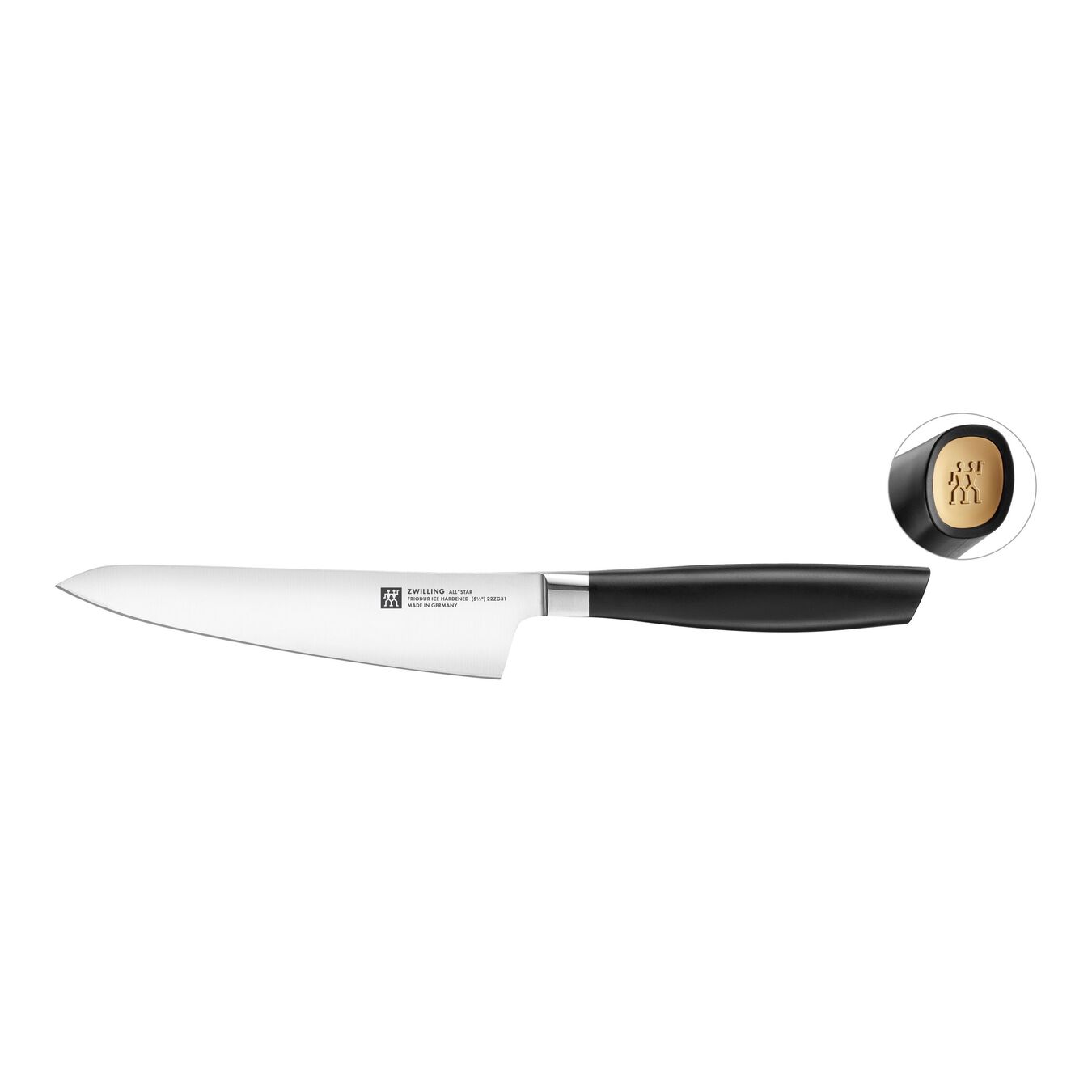 5.5 inch Chef's knife compact, gold matt,,large 1