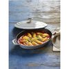 23 cm oval Cast iron Oven dish with lid graphite-grey,,large