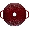 Cast Iron - Specialty Shaped Cocottes, 3.75 qt, Essential French Oven Lilly Lid, Grenadine, small 3