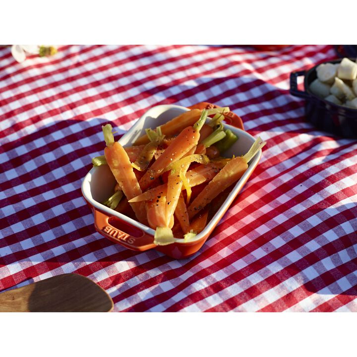 Ceramique, 14 x 11 cm, Assiette chaude, Orange, large 4