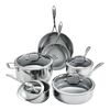 10-pc Pot set, stainless steel ,,large