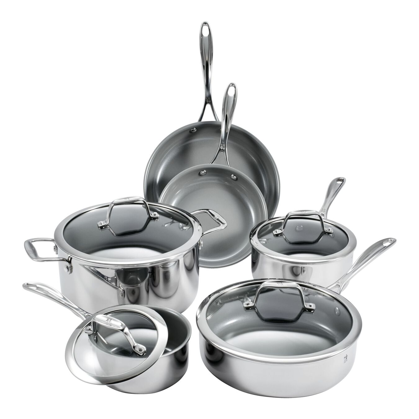 Pot set 10 Piece, stainless steel,,large 1