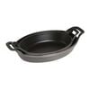 Cast Iron - Baking Dishes & Roasters, 8-inch, Oval, Gratin Baking Dish, Graphite Grey, small 3