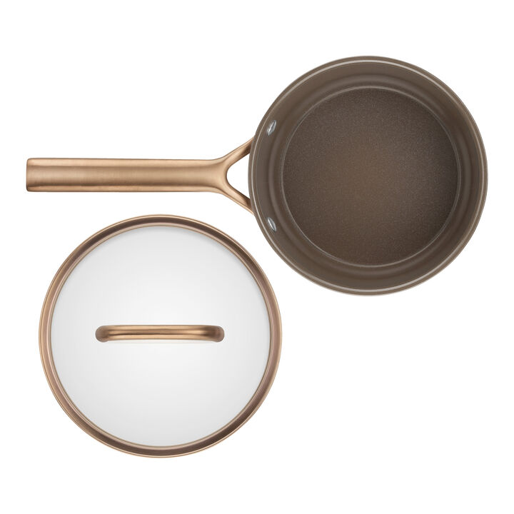 Milano, Casseruola con manico con coperchio in vetro - 18 cm, alluminio, CERAFORCE Titanium, large 2