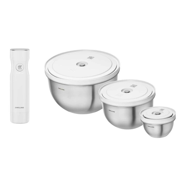 Fresh & Save BOWLS, 真空保存ステンレスボウルSML、真空ポンプセット, large 1