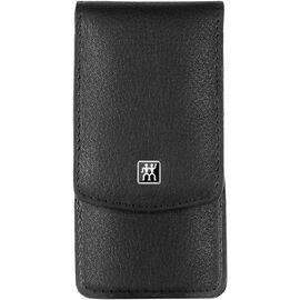 3-pc, Leather Snap Fastener Case, Black Matte