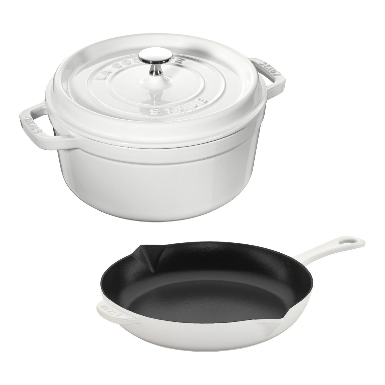 Staub Cast Iron 3pc, Mixed set, white Official ZWILLING Shop