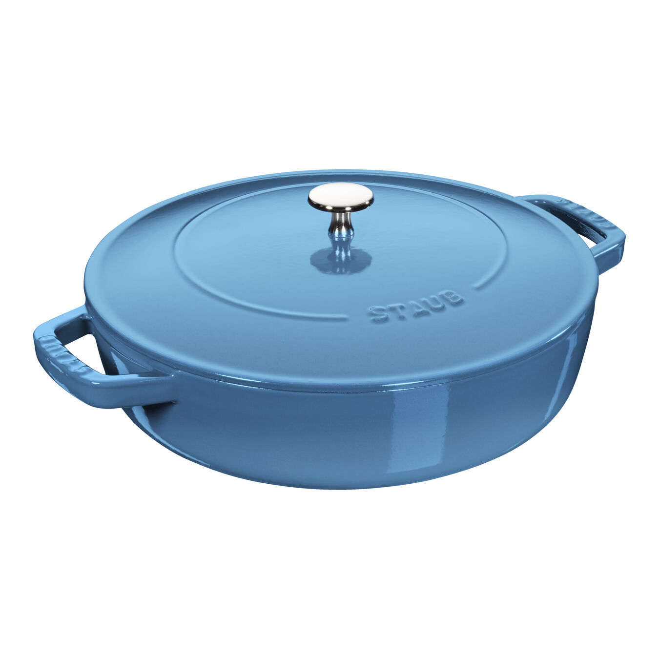 Staub Braisers 3.75 l round Saute pan Chistera, iceblue Official