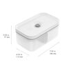 Fresh & Save, Vakuum lunchbox M, Plast, Semitransparent-Gr&aring;, small 5
