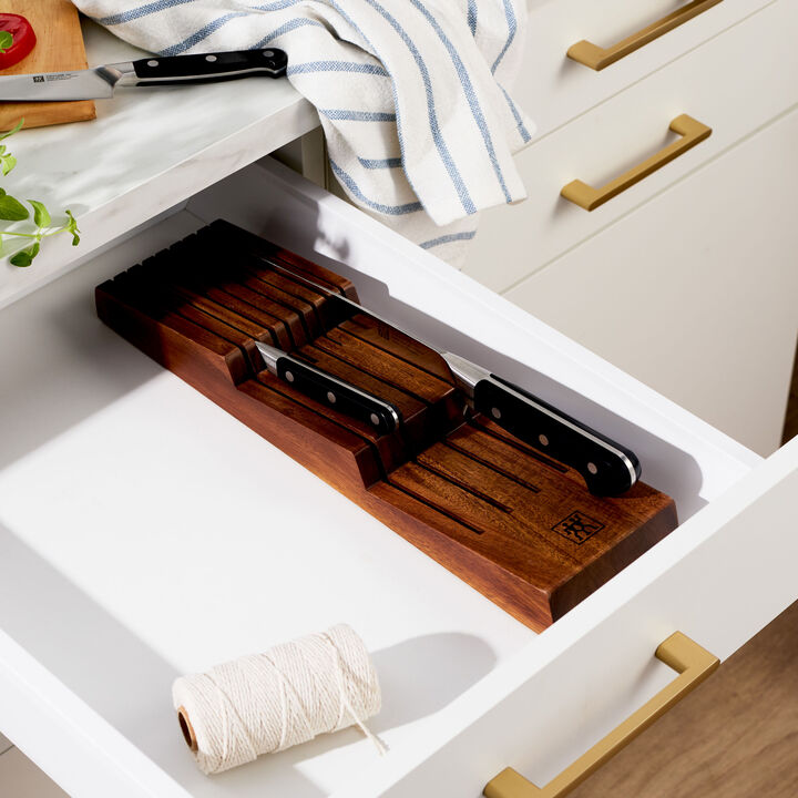 Storage, Acacia, In-drawer Knife Organizer, large 2