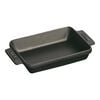 Specialities, 18 cm x 11 cm rectangular Cast iron Oven dish black, small 1
